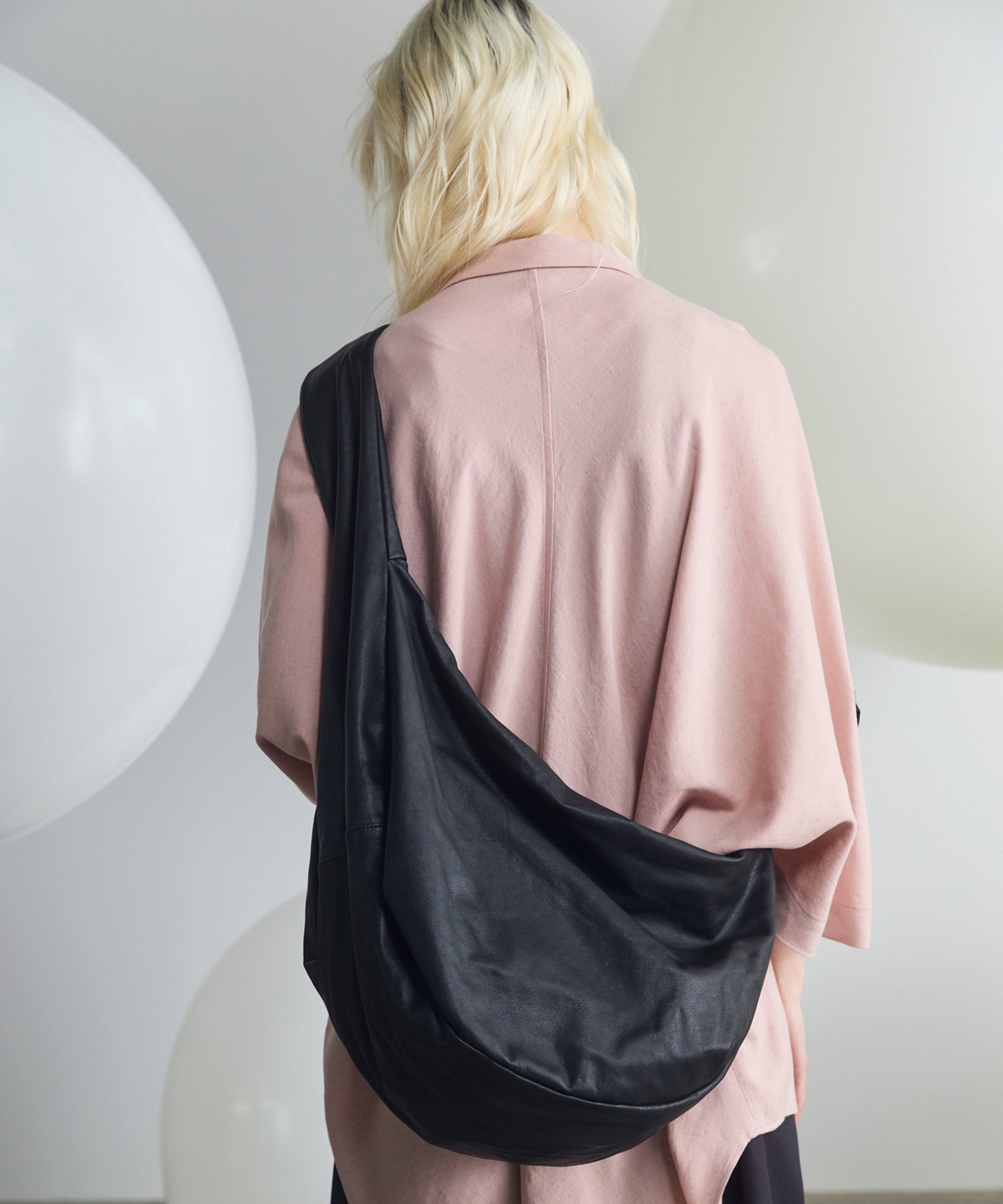 Leather Shoulder “BANANA” Bag