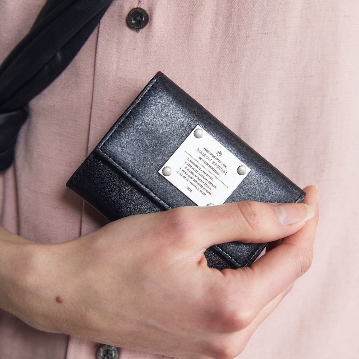 Metal Plate Trifold Wallet