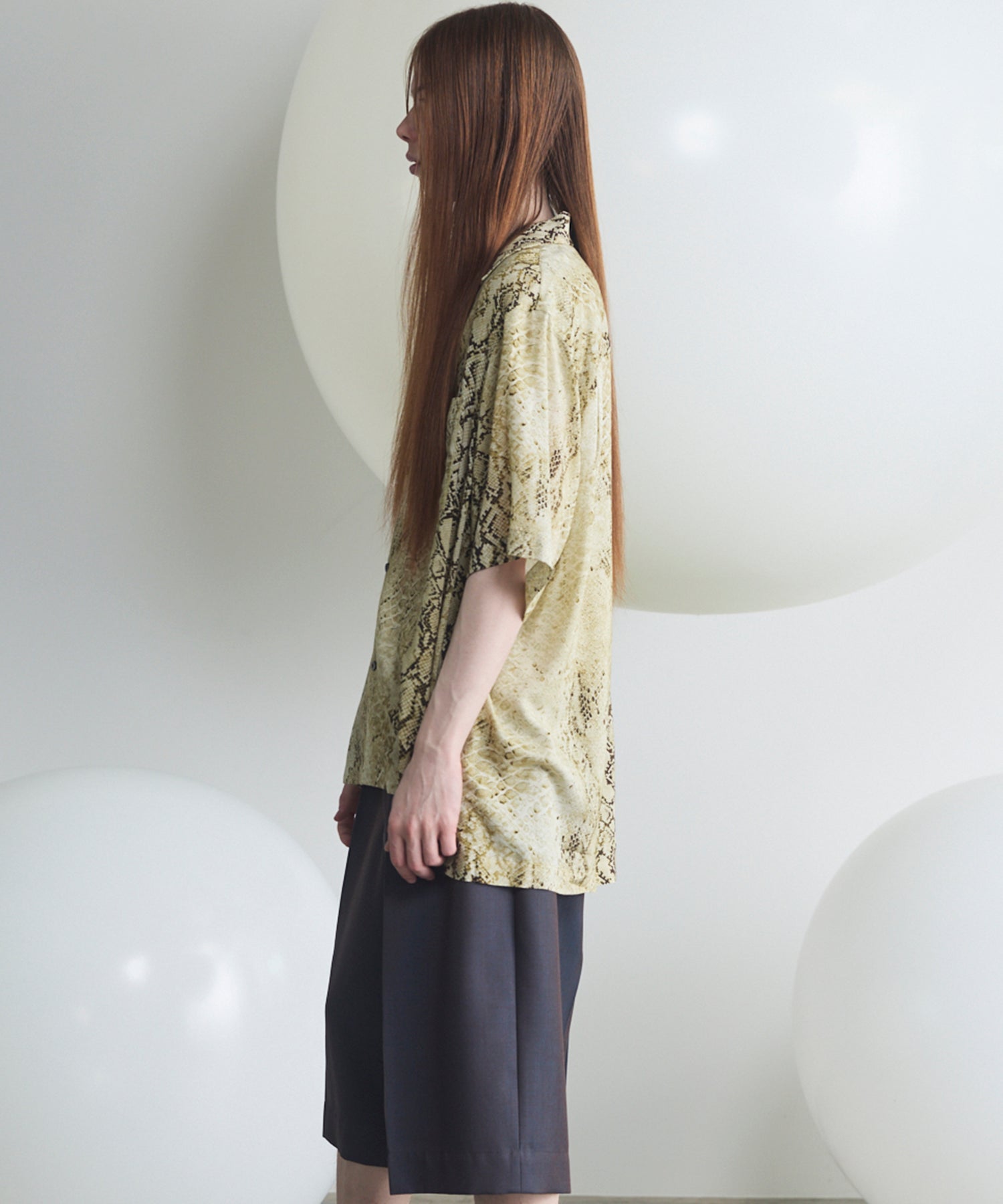 Italian Dead Stock Fabric Prime-Over Open Collar Various Patterns Short Sleeve Shirt