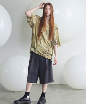 Italian Dead Stock Fabric Prime-Over Open Collar Various Patterns Short Sleeve Shirt