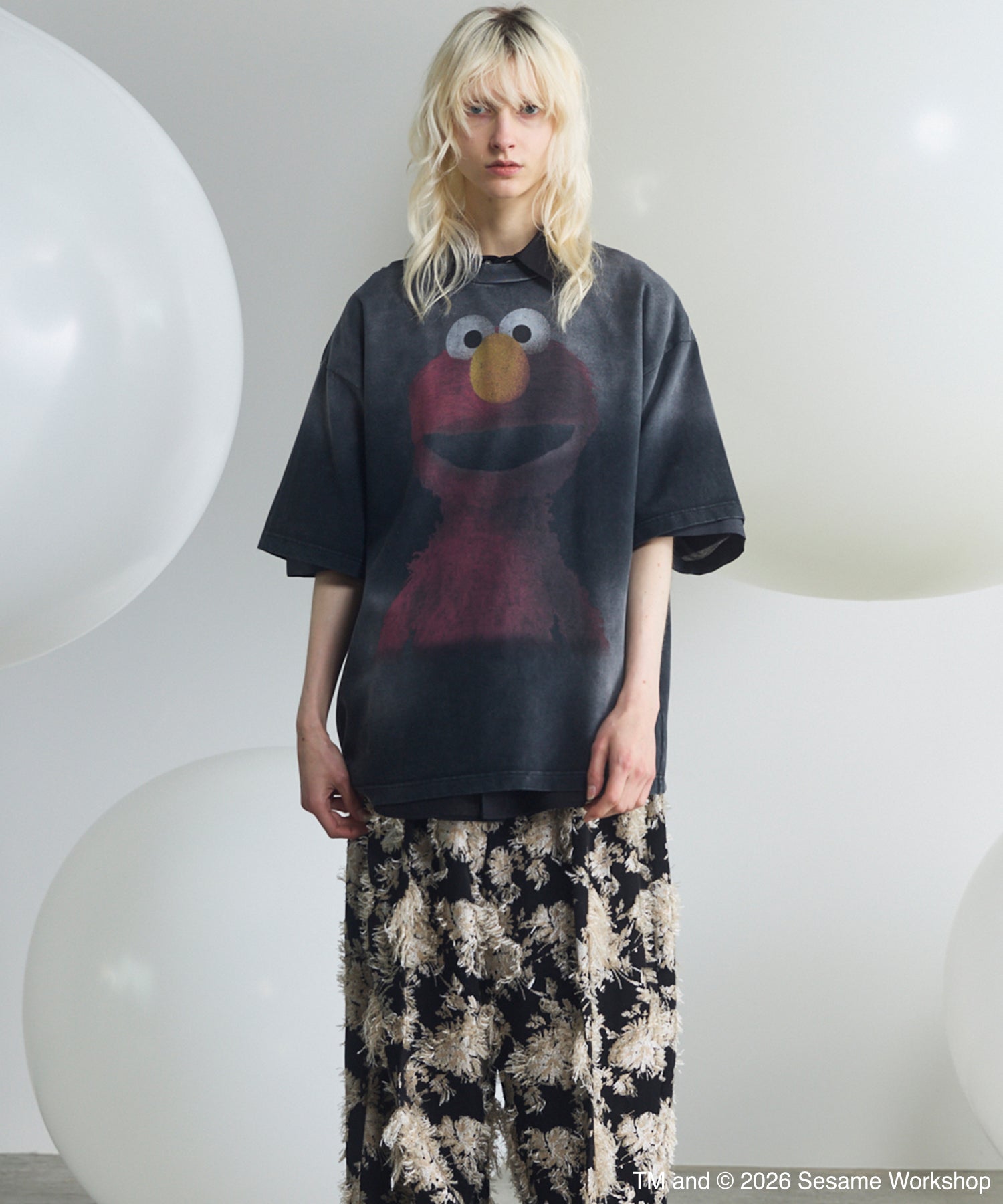 【PRE-ORDER】【MOVIE SERIES】「SESAME STREET」-Elmo - Prime-Over Crew Neck Short Sleeve T-Shirt