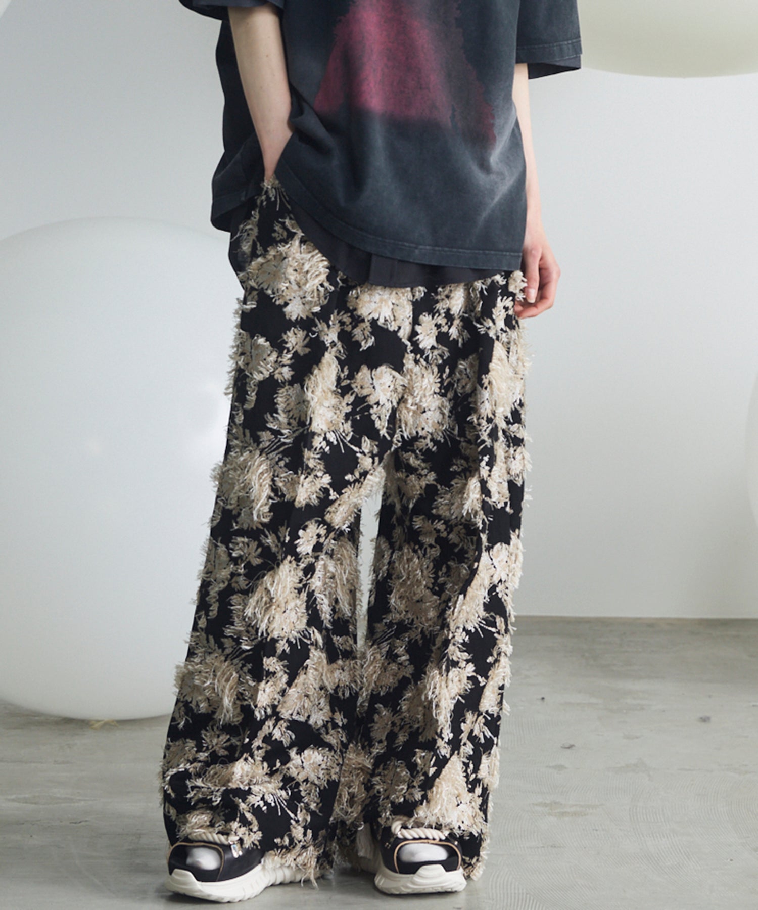 【26SS PRE-ORDER】Linen Mix Slab Side Big Pocket Prime-Wide Pants
