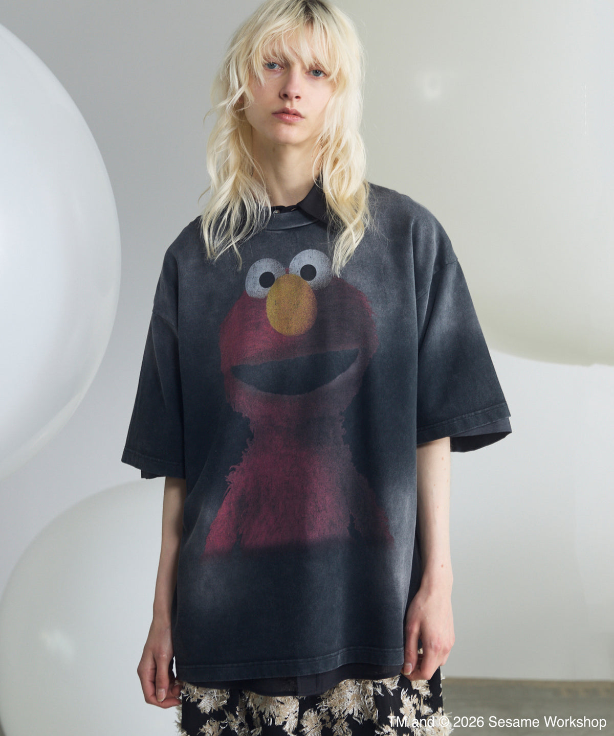 【MOVIE SERIES】「SESAME STREET」-Elmo - Prime-Over Crew Neck Sweatshirt