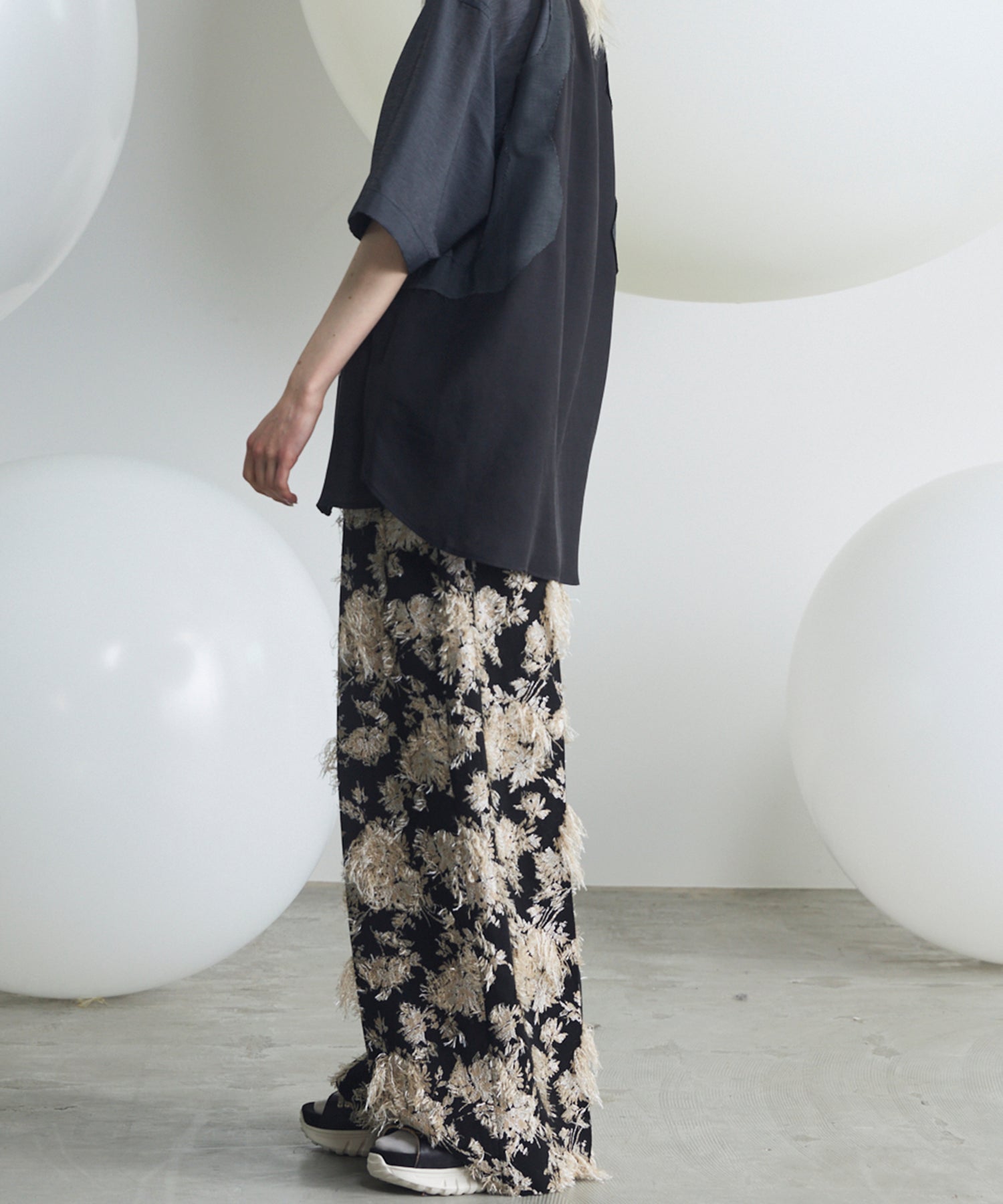【26SS PRE-ORDER】Linen Mix Slab Side Big Pocket Prime-Wide Pants