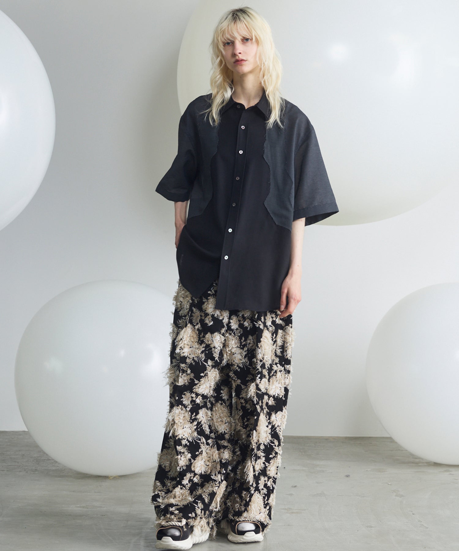 【26SS PRE-ORDER】Linen Mix Slab Side Big Pocket Prime-Wide Pants