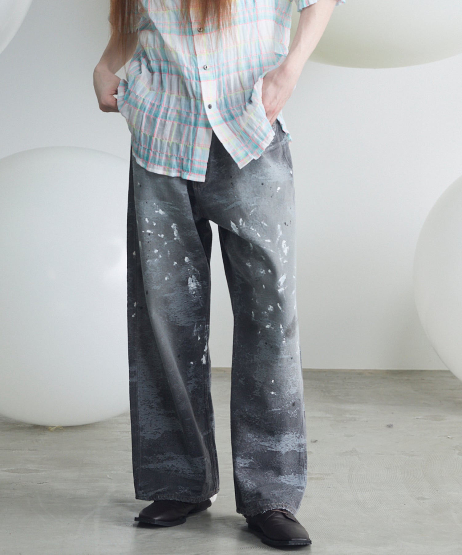 【26SS PRE-ORDER】Linen Mix Slab Side Big Pocket Prime-Wide Pants