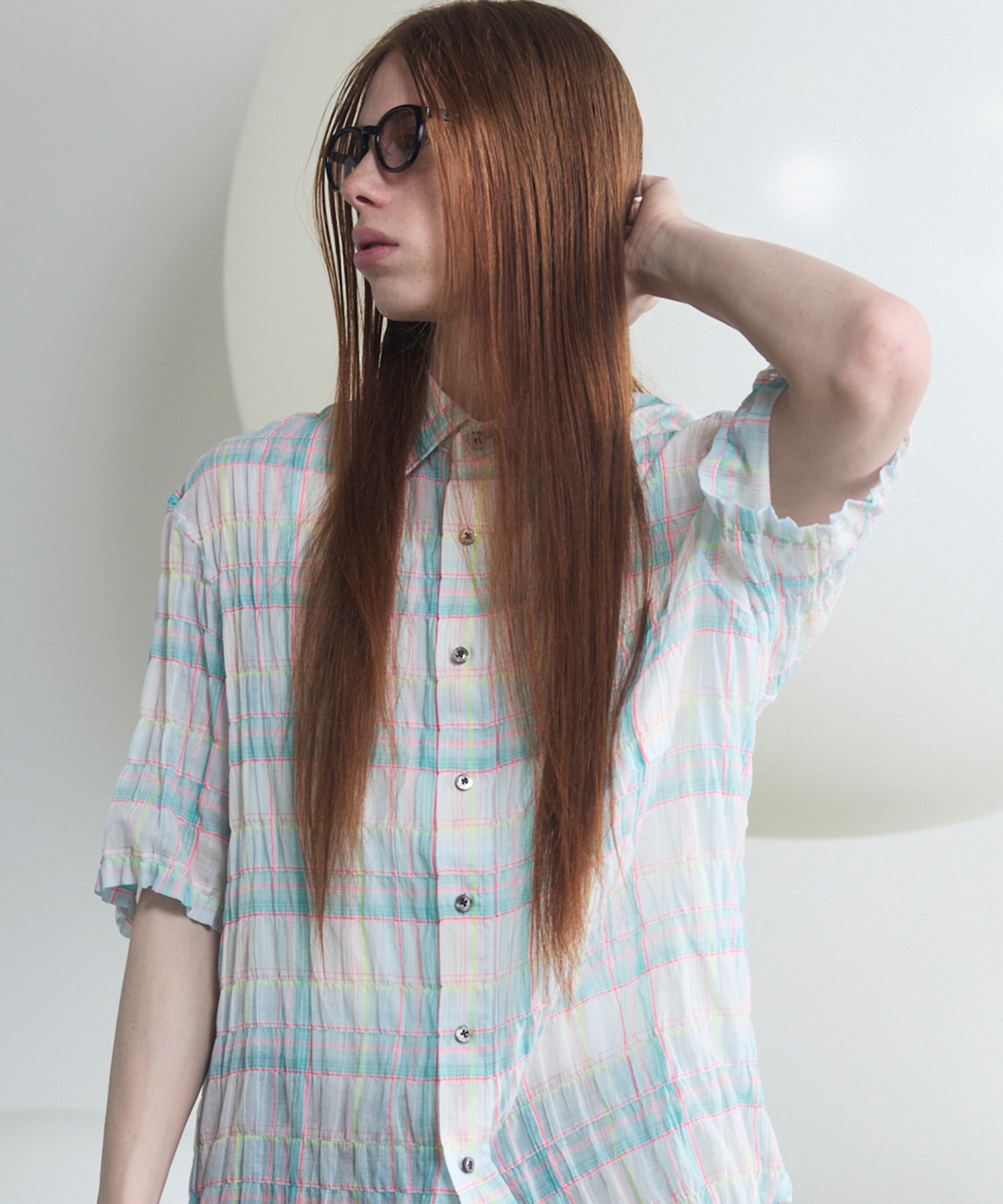 [Italian Dead Stock Fabric] Prime-Over Regular Collar Short Sleeve Shirt