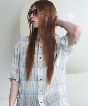 [Italian Dead Stock Fabric] Prime-Over Regular Collar Short Sleeve Shirt