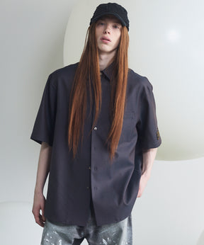 4 Colors Chambray Washable Wool Prime-Over Short Sleeve Shirt
