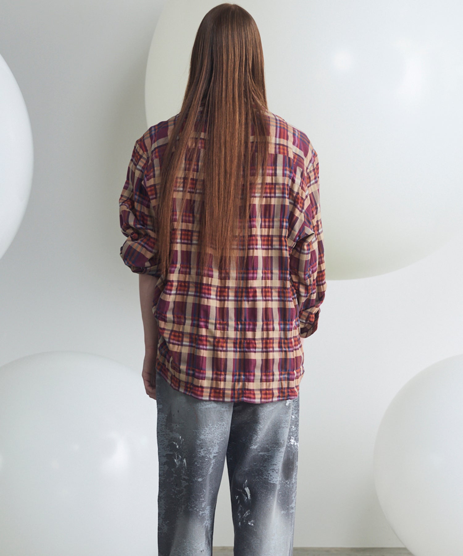 [Italian Dead Stock Fabric] Prime-Over Regular Collar Long Sleeve Shirt