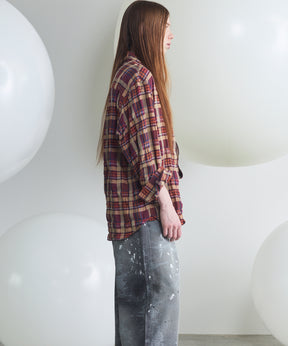 [Italian Dead Stock Fabric] Prime-Over Regular Collar Long Sleeve Shirt