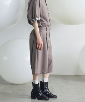 【26SS PRE-ORDER】Linen Mix Slab Side Big Pocket Prime-Wide Pants