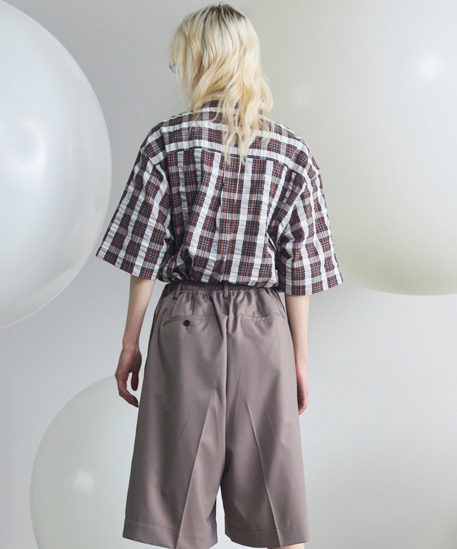 [Italian Dead Stock Fabric] Prime-Over Regular Collar Short Sleeve Shirt