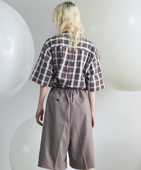[Italian Dead Stock Fabric] Prime-Over Regular Collar Short Sleeve Shirt