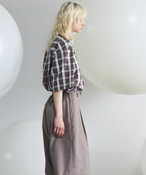 [Italian Dead Stock Fabric] Prime-Over Regular Collar Short Sleeve Shirt