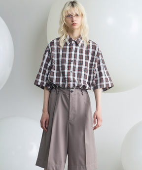 [Italian Dead Stock Fabric] Prime-Over Regular Collar Short Sleeve Shirt