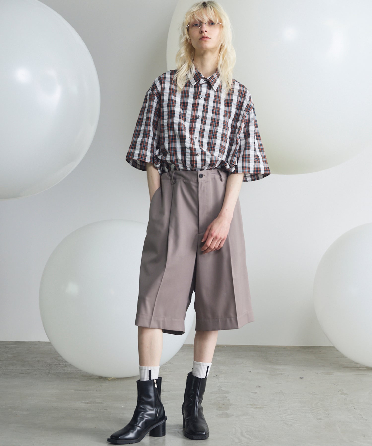 【26SS PRE-ORDER】Linen Mix Slab Side Big Pocket Prime-Wide Pants