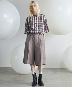 [Italian Dead Stock Fabric] Prime-Over Regular Collar Short Sleeve Shirt