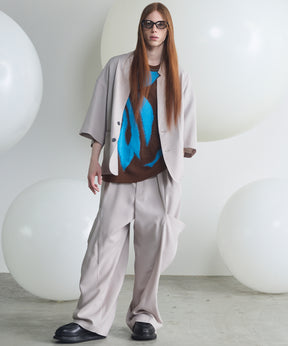 Cotton Bulky Acrylic Blend Prime-Over Gradation Dyeing Knit