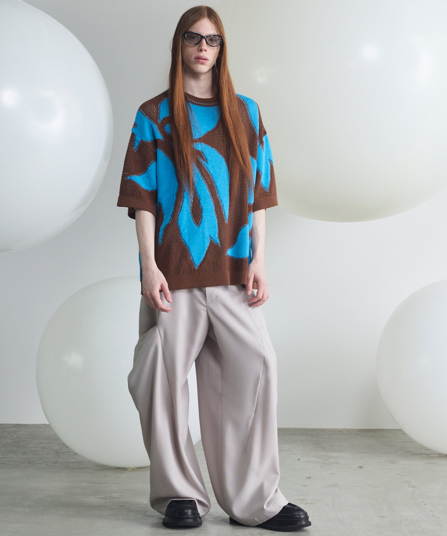 Linen Mix Slab Side Big Pocket Prime-Wide Pants
