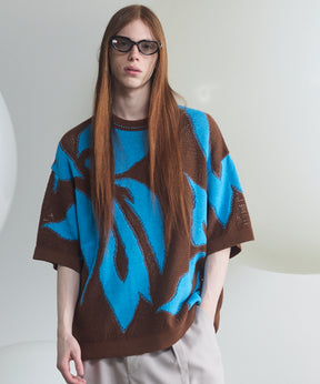 Cotton Bulky Acrylic Blend Prime-Over Gradation Dyeing Knit