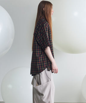 [Italian Dead Stock Fabric] Prime-Over Regular Collar Short Sleeve Shirt