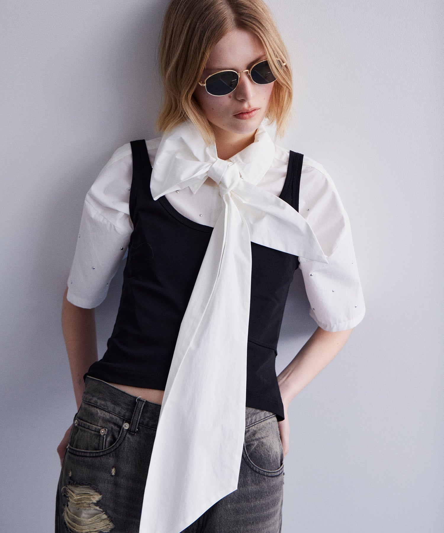 Skinny Metal Frame Sunglasses