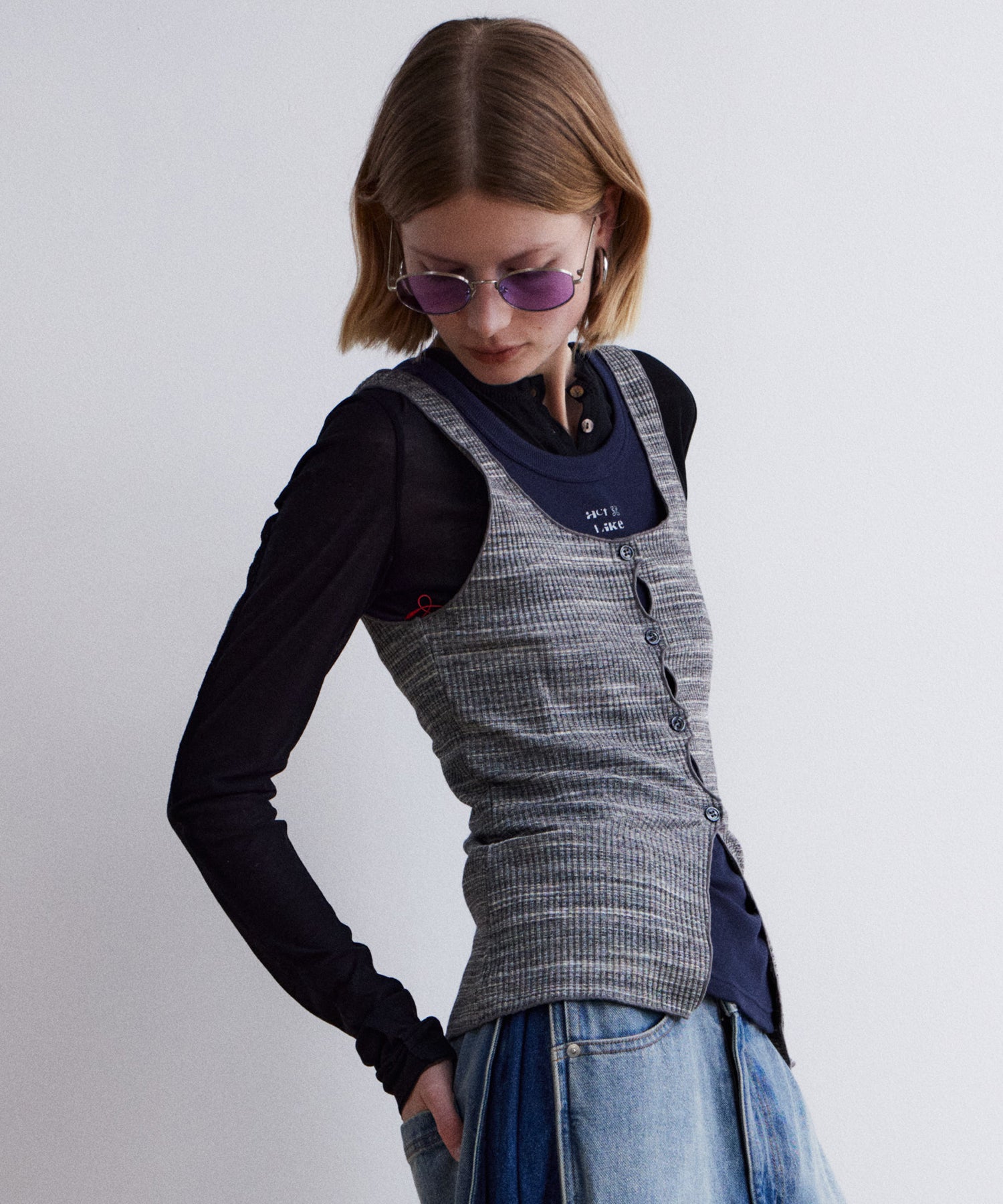 Skinny Metal Frame Sunglasses