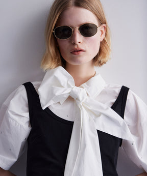 [2026Summer PRE-ORDER]Studded Half-Sleeve Bow Tie Shirt