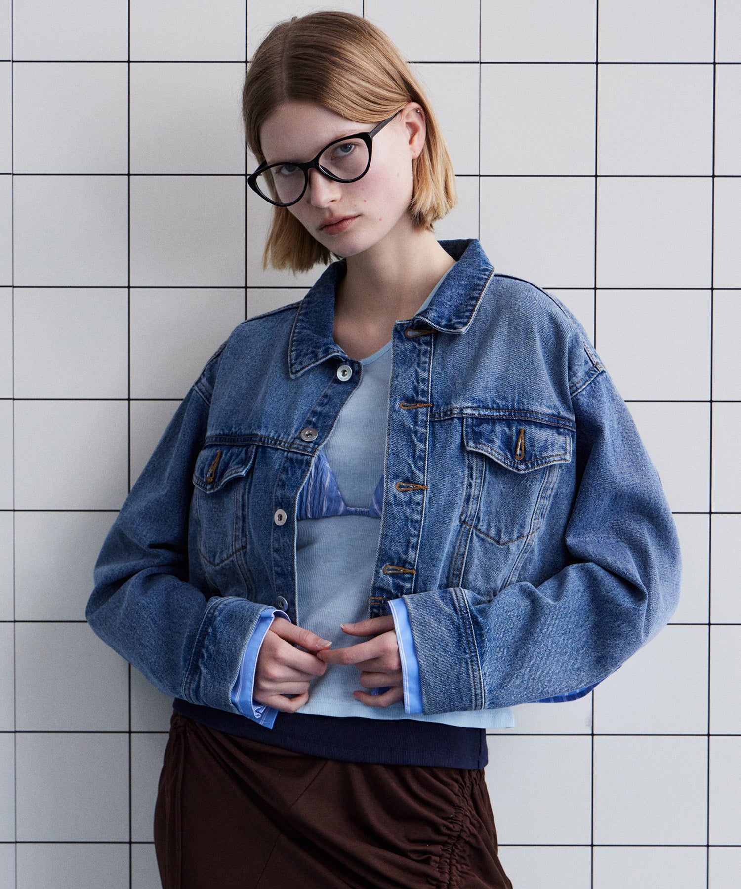 2WAY Denim Short Jacket