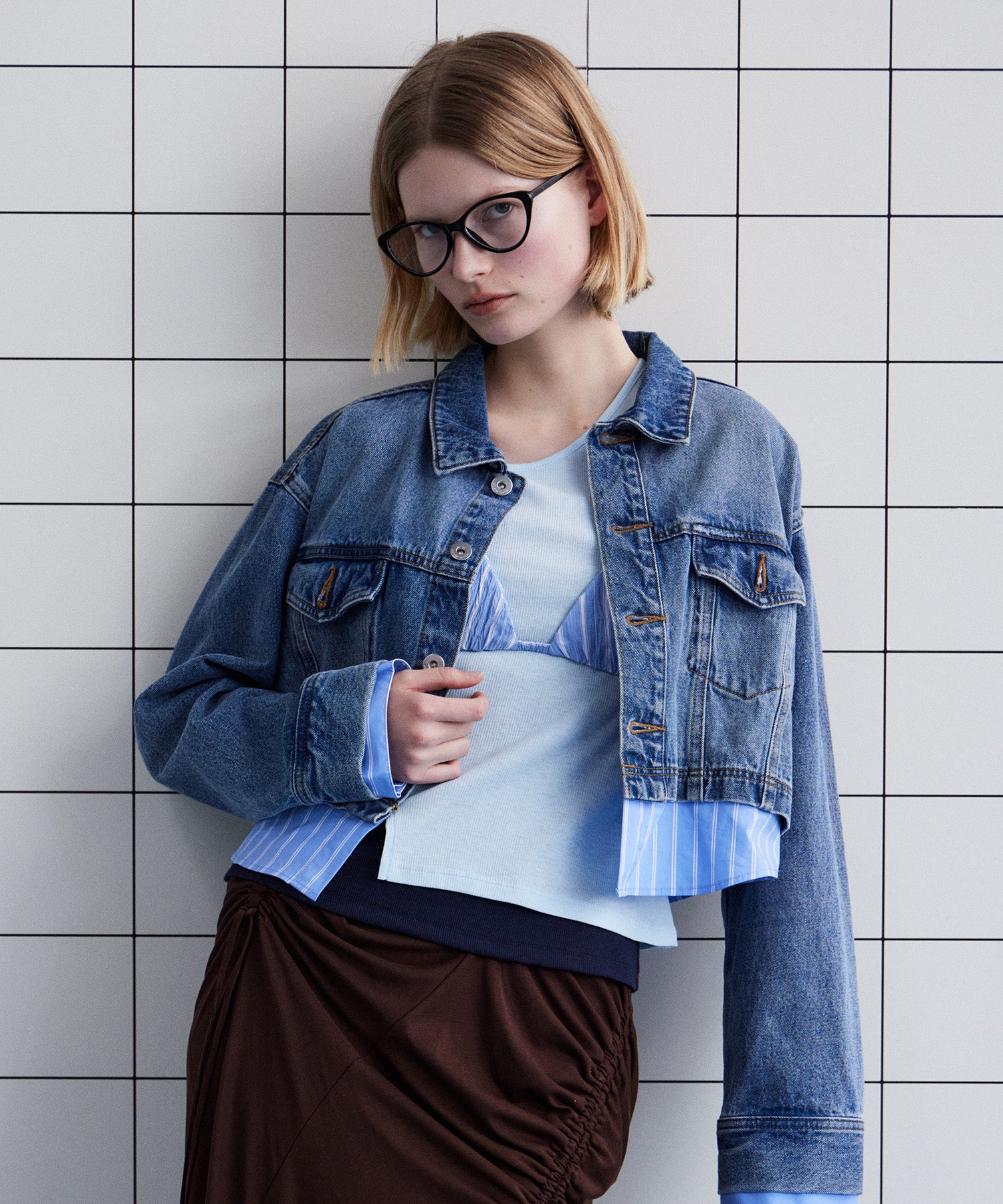 2WAY Denim Short Jacket