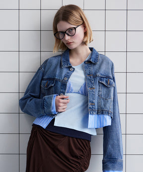 2WAY Denim Short Jacket