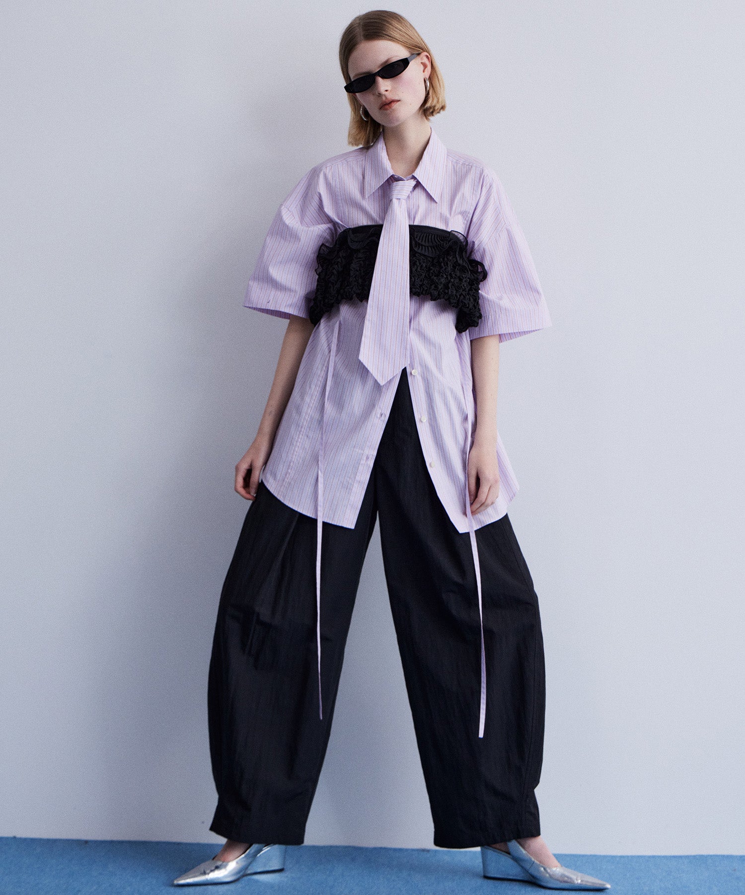 [2026Summer PRE-ORDER] Half-Sleeve Over Tie Shirt