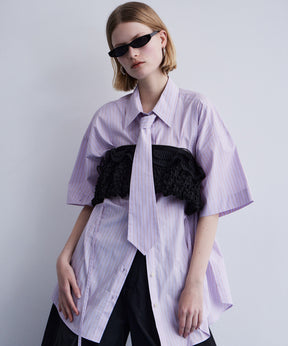 [2026Summer PRE-ORDER] Half-Sleeve Over Tie Shirt