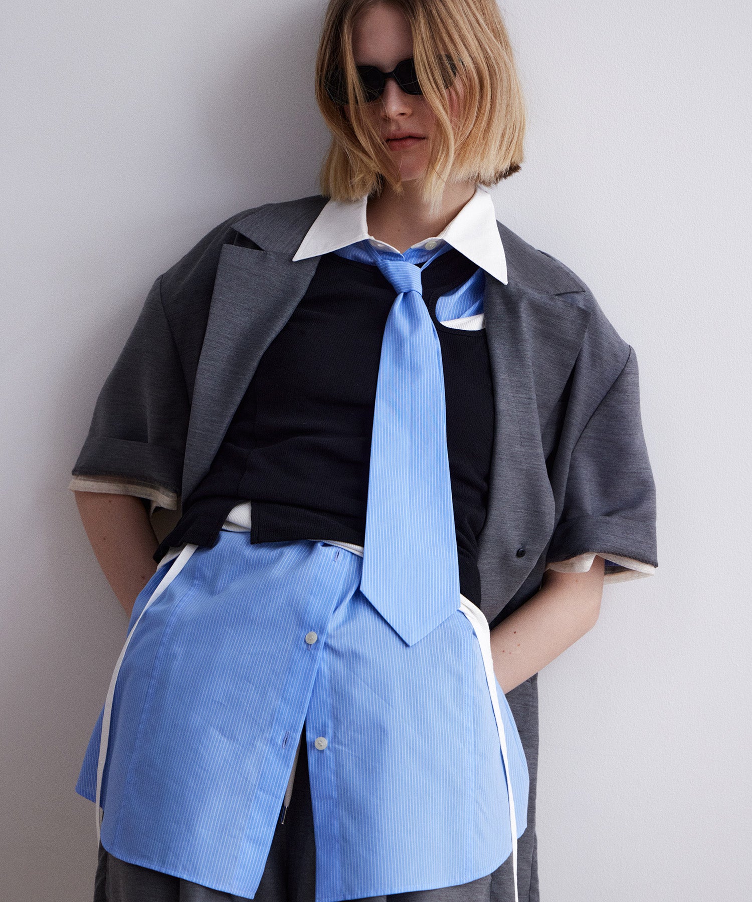 [2026Summer PRE-ORDER] Half-Sleeve Over Tie Shirt