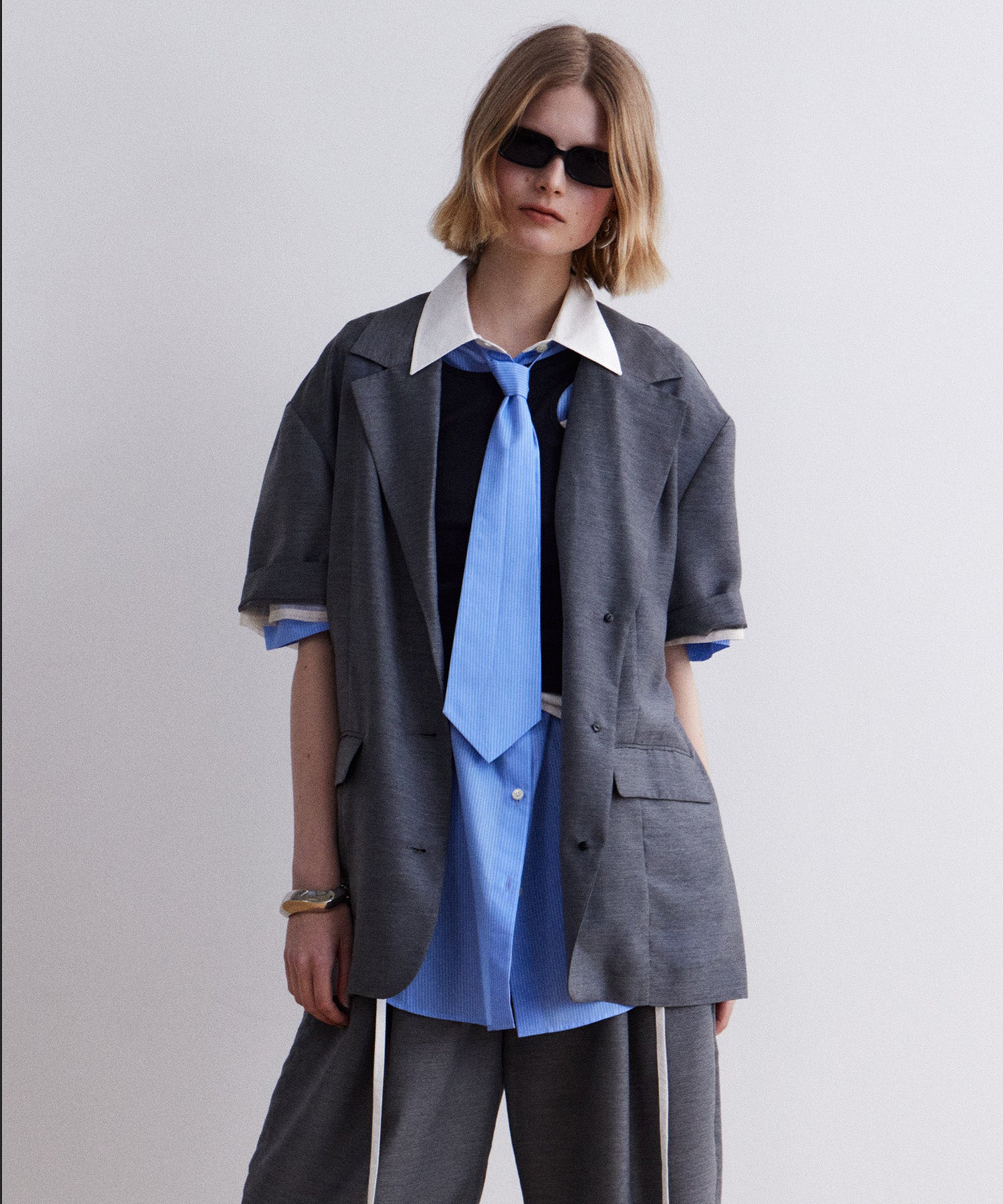 [2026Summer PRE-ORDER] Half-Sleeve Over Tie Shirt
