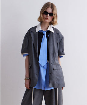[2026Summer PRE-ORDER] Half-Sleeve Over Tie Shirt