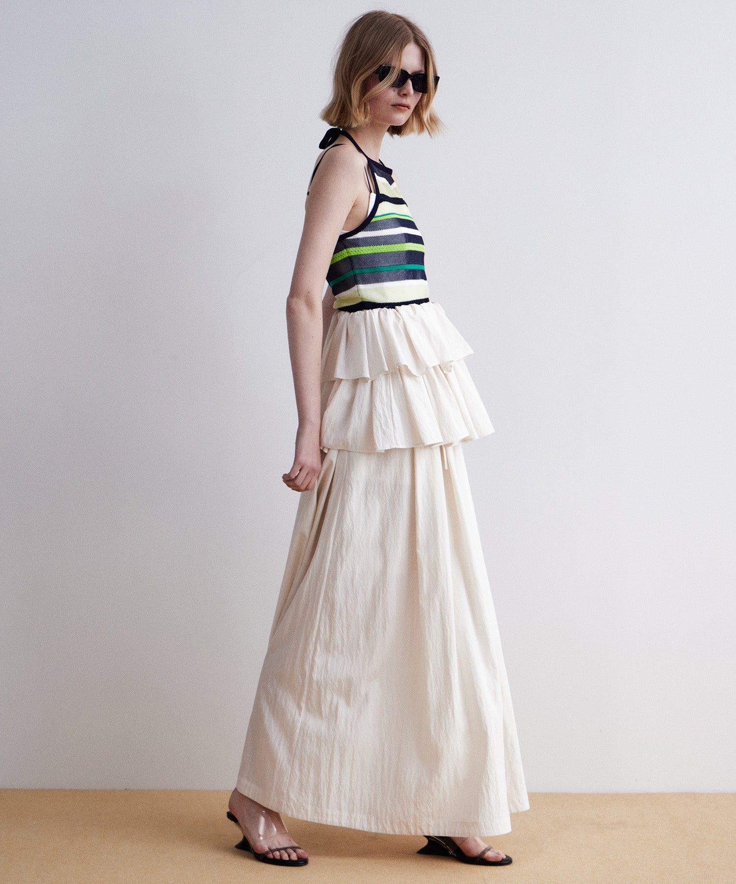 Border American Sleeve Knit Tank