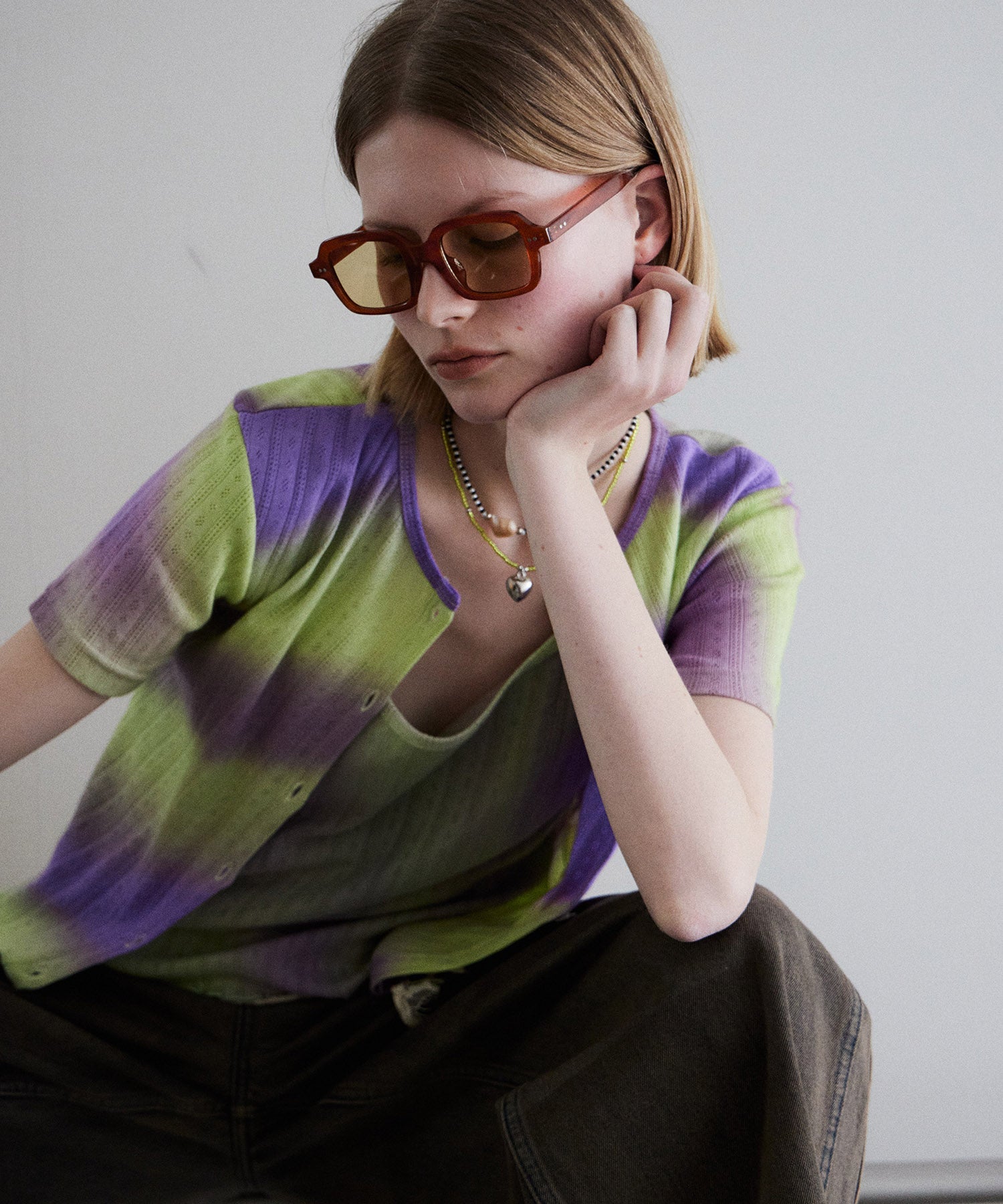 【SUKU HOME】POINTELLE SHORT SLEEVE CARDI
