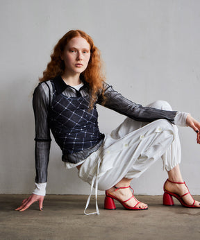 Button Slit Turn-Back Sweat Pants