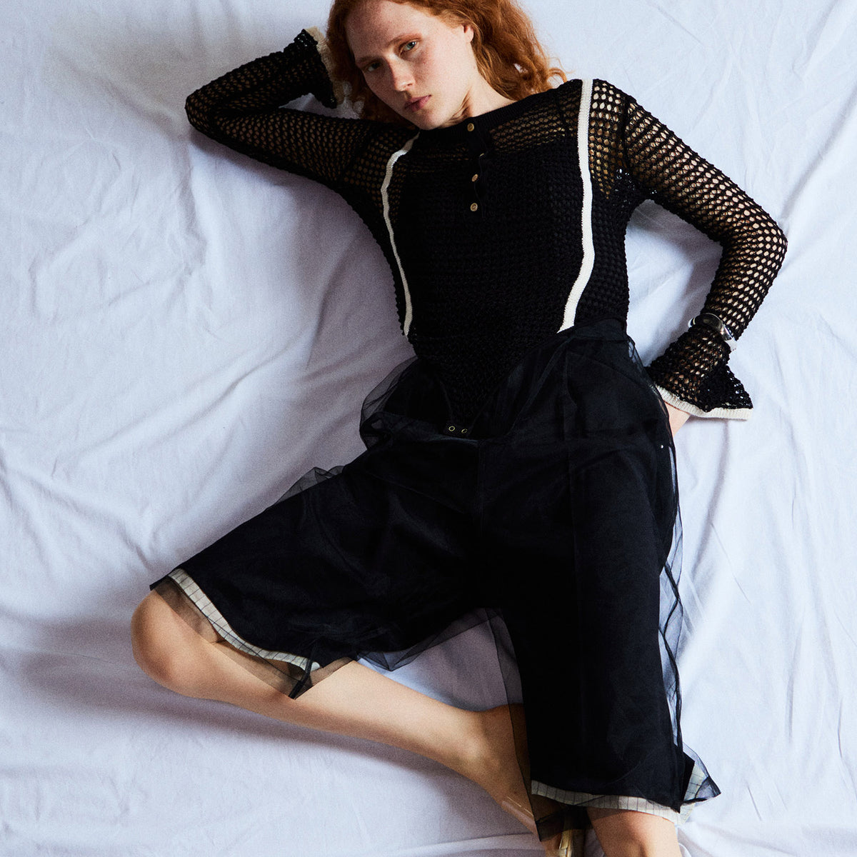 SALE】Crochet-Like Bodysuit