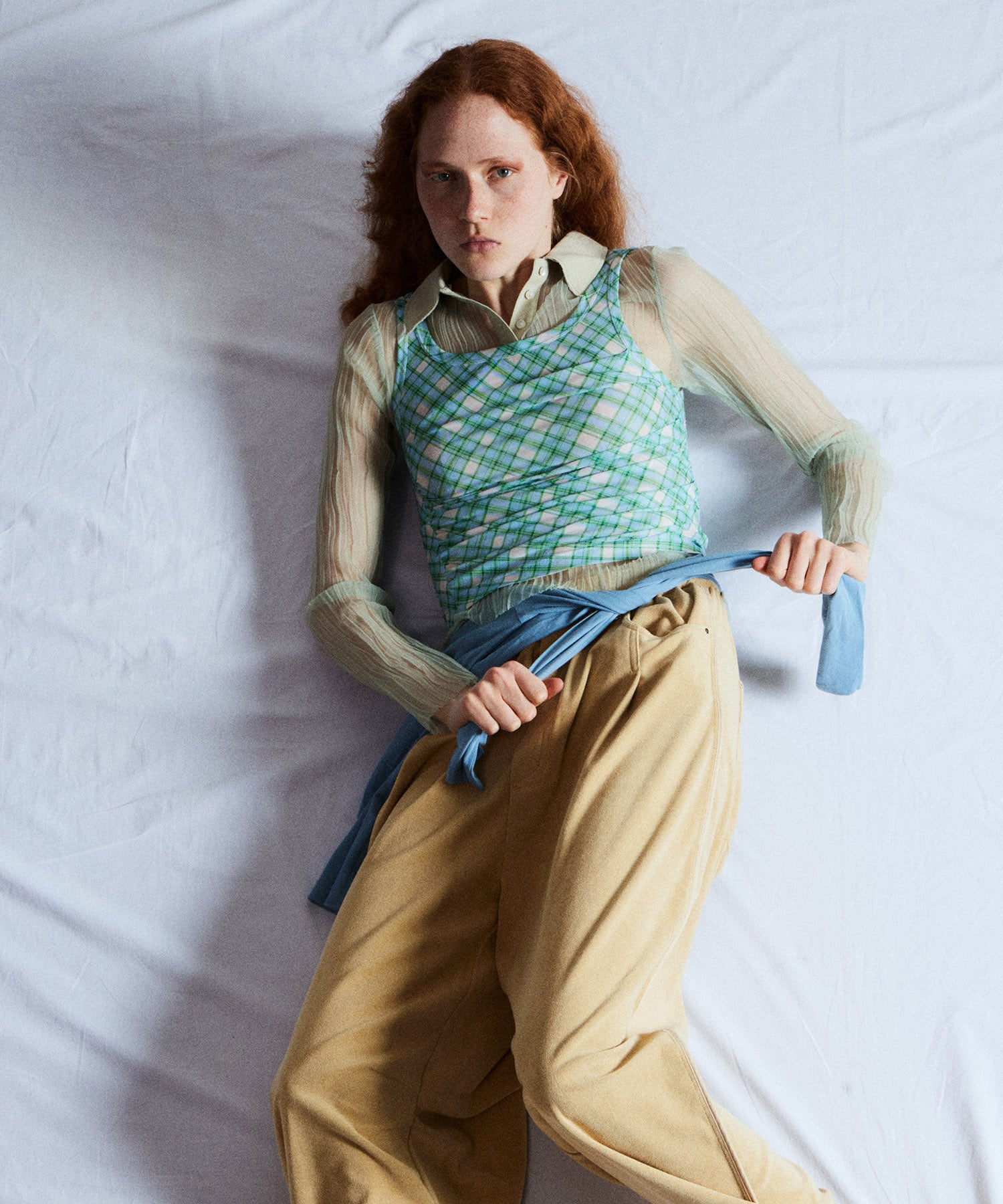 Three-Piece Sheer Polo Top