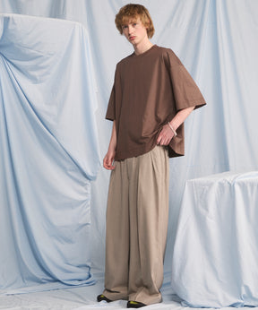 [26SS PRE-ORDER] Airy Striped Gabardine Prime-Wide Two-tuck Pants