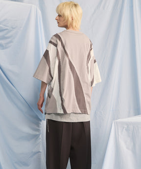 【26SS PRE-ORDER】Different Material Curve Switching Prime-Over Short-sleeved T-Shirt