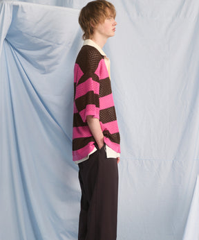 Cotton Bulky Acrylic Blend Prime-Over Gradation Dyeing Knit