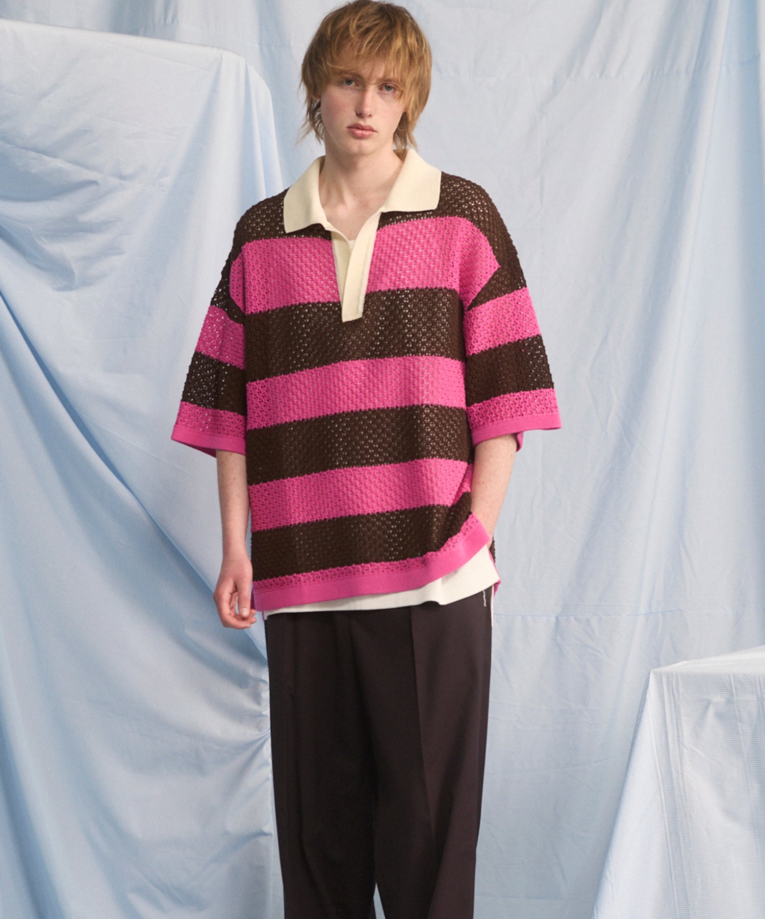 Cotton Bulky Acrylic Blend Prime-Over Gradation Dyeing Knit