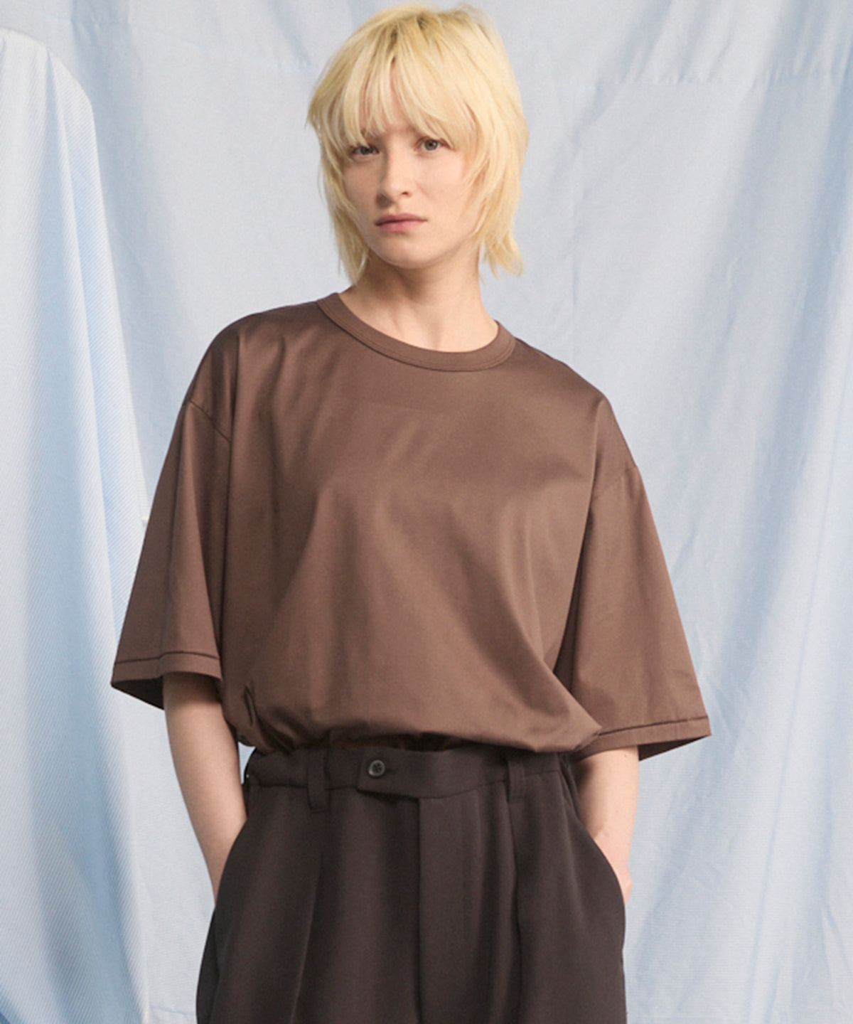 【26SS PRE-ORDER】Suvin GIZA Cotton Regular-Over Short-sleeved T-shirt