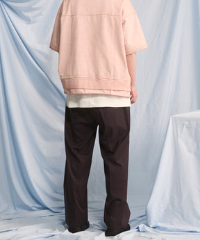 NISHIKAWA KEORI Wool Mix Gabardine Prime Wide One-Tuck Wide Pants