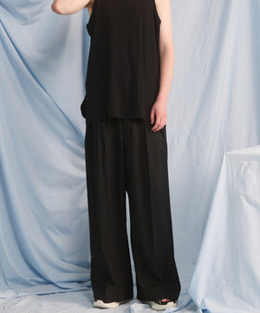 [26SS PRE-ORDER] Airy Striped Gabardine Prime-Wide Two-tuck Pants