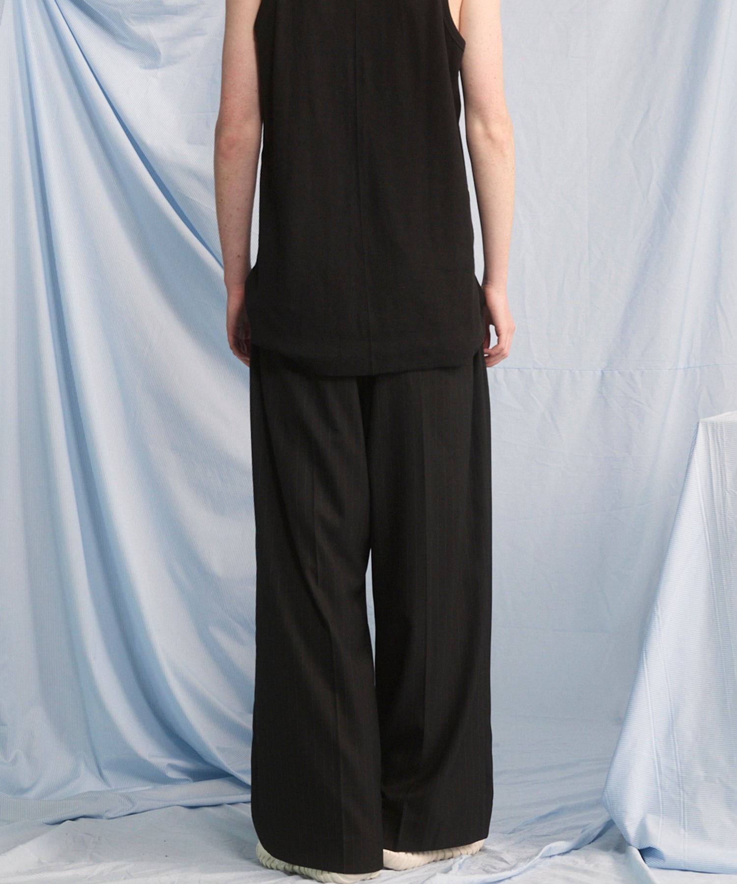 [26SS PRE-ORDER] Airy Striped Gabardine Prime-Wide Two-tuck Pants